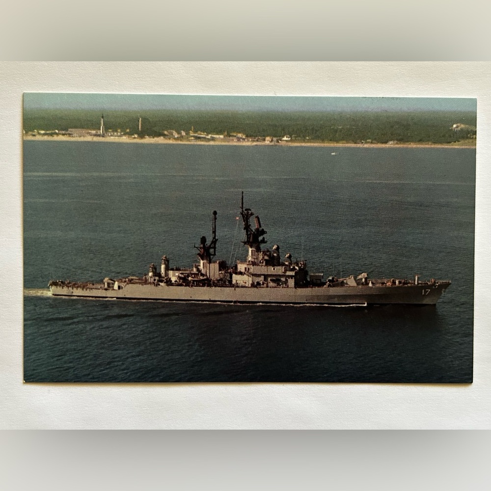 USS Harry E. Yarnell (CG-17) Guided Missile Cruiser Vintage Postcard